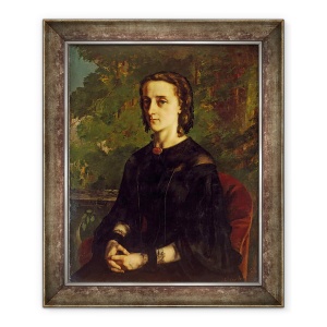 Tablou inramat - Gustave Courbet - Portretul dnei de Brayer sau Exilul Polonez, 50 x 60 cm