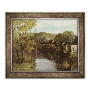 Tablou inramat - Gustave Courbet - Reflectia Ornans, 50 x 60 cm