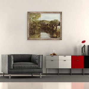 Tablou inramat - Gustave Courbet - Reflectia Ornans, 50 x 60 cm - Img 2