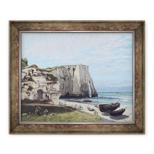 Tablou inramat - Gustave Courbet - Stancile de la Etretat dupa furtuna, 70 x 85 cm