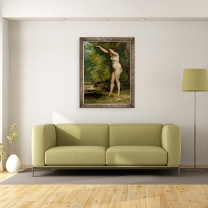 Tablou inramat - Gustave Courbet - Tanarul scaldator, 70 x 90 cm - Img 2