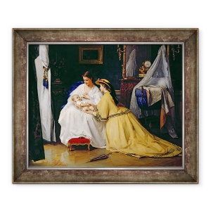 Tablou inramat - Gustave Leonard de Jonghe - First Born, 50 x 60 cm