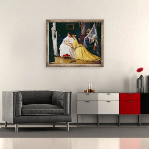 Tablou inramat - Gustave Leonard de Jonghe - First Born, 50 x 60 cm - Img 2