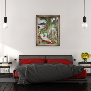 Tablou inramat - Gustave Moreau - Unicornii, 70 x 90 cm - Img 3