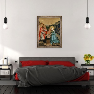 Tablou inramat - Hans Baldung Grien - Nasterea Domnului, 70 x 90 cm - Img 3