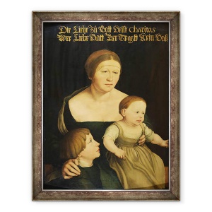 Tablou inramat - Hans Holbein the Younger - Caritate sau familia artistului, 70 x 90 cm