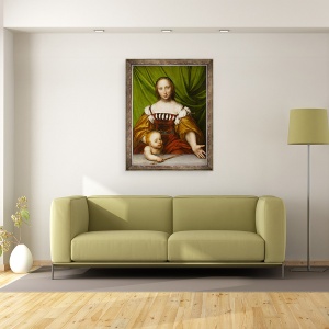 Tablou inramat - Hans Holbein the Younger - Venus cu Cupidon, 60 x 80 cm - Img 2