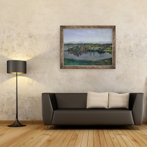 Tablou inramat - Heinrich Wilhelm Truebner - Manastirea Seeon din Oberbayern, 60 x 80 cm - Img 2