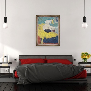 Tablou inramat - Henri de Toulouse-Lautrec - Clowness Cha-U-Kao intr-un Tutu, 70 x 90 cm - Img 3
