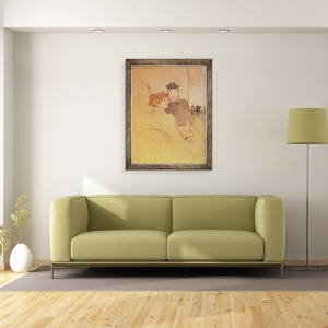 Tablou inramat - Henri de Toulouse-Lautrec - Doua femei stand intr-o cafenea, 60 x 80 cm - Img 2