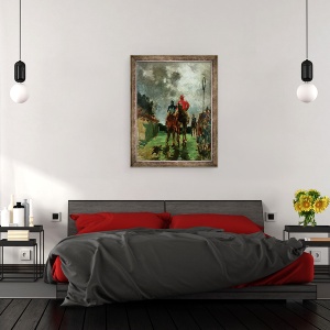 Tablou inramat - Henri de Toulouse-Lautrec - Jockey, 70 x 90 cm - Img 3