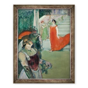 Tablou inramat - Henri de Toulouse-Lautrec - Opera Messalina la Bordeaux Messaline coboara lescalier bordé de figurants, 70 x 90 cm