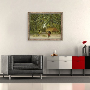 Tablou inramat - Henri J.F. Rousseau - Banana Harvest, 50 x 60 cm - Img 2