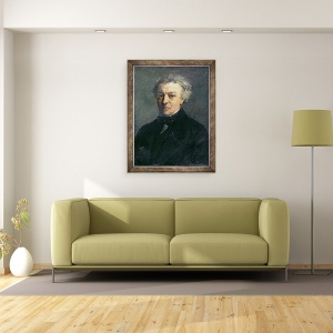 Tablou inramat - Henri Joseph Constant Dutilleux - Portret De Camille Corot 1796-1875 c.1863, 60 x 80 cm - Img 2