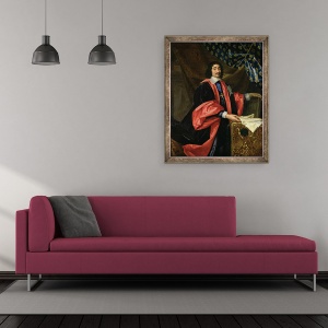 Tablou inramat - Henri Testelin - Pierre Seguier 1588-1672 Cancelar al Frantei, 50 x 60 cm - Img 2