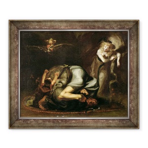 Tablou inramat - Henry Fuseli - Scena vrajitoarelor din Masca Reginelor de Benjamin Jonson 1572-1637 c.1785, 70 x 85 cm