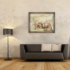 Tablou inramat - Henry Thomas Alken - Vanatoare de vulpi, Toastul, 60 x 80 cm - Img 2
