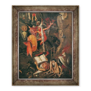 Tablou inramat - Herri met de Bles - Infernul ulei pe panou, 50 x 60 cm