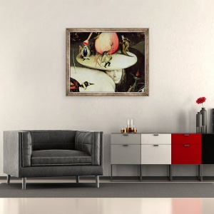 Tablou inramat - Hieronymus Bosch - Gradina deliciilor Pamantesti III, 50 x 60 cm - Img 2