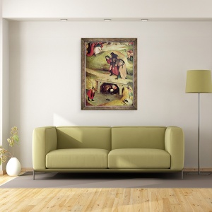 Tablou inramat - Hieronymus Bosch - Tentatia Sfantului Anton II, 60 x 80 cm - Img 2