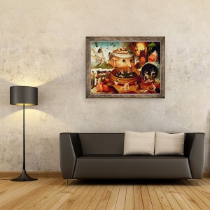 Tablou inramat - Hieronymus Bosch - Viziunea lui Tondal, 60 x 80 cm - Img 2