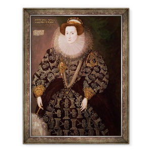 Tablou inramat - Hieronymus Custodis - Frances Clinton, Lady Chandos 1552-1623, 70 x 90 cm