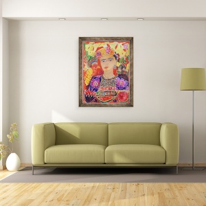 Tablou inramat - Hilary Simon - Respecta Frida Kahlo, 60 x 80 cm - Img 2