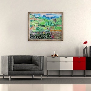 Tablou inramat - Hilary Simon - Varza si crini, Regiunea Solola, Guatemala, 50 x 60 cm - Img 2