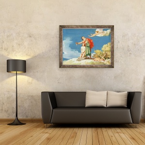 Tablou inramat - Hippolyte Flandrin - Sacrificiul lui Isaac, 70 x 90 cm - Img 2