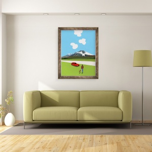 Tablou inramat - Hiroyuki Izutsu - Vacante unitate, 70 x 90 cm - Img 2