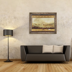 Tablou inramat - Hubert Robert - Dezvelirea Pontului de Neuilly, 60 x 80 cm - Img 2