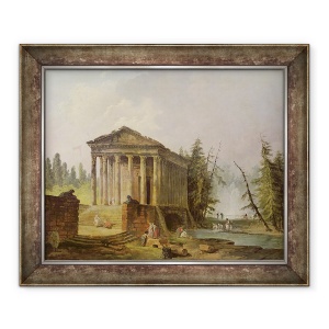 Tablou inramat - Hubert Robert - Templul antic, 50 x 60 cm