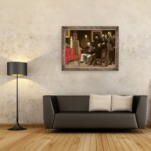 Tablou inramat - Ignace Henri Jean Fantin-Latour - Studio la Batignolles II, 60 x 80 cm - Img 2