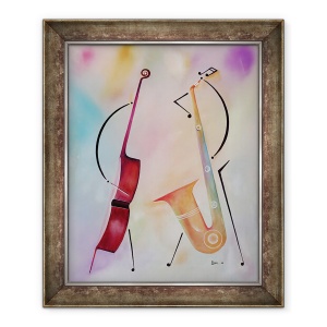 Tablou inramat - Ikahl Beckford - Bas si saxofon, 50 x 60 cm
