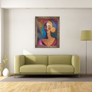 Tablou inramat - Ikahl Beckford - Doua fete ale Evei, 60 x 80 cm - Img 2