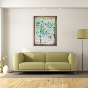 Tablou inramat - Ikahl Beckford - Paduri cu zapada, 70 x 90 cm - Img 2