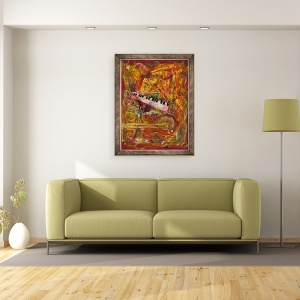 Tablou inramat - Ikahl Beckford - Simfonia in rosu, 60 x 80 cm - Img 2