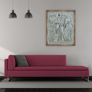Tablou inramat - Ikahl Beckford - Toate conectate, 50 x 60 cm - Img 2