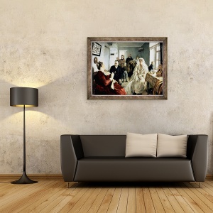 Tablou inramat - Illarion Mikhailovich Pryanishnikov - inainte de nunta, 60 x 80 cm - Img 2