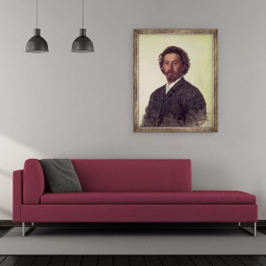 Tablou inramat - Ilya Efimovich Repin - Autoportret, 50 x 60 cm - Img 2