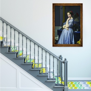 Tablou înramat Ingres Comtesse de Haussonville cu ramă aurie 60x90 cm