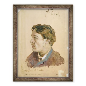 Tablou inramat - Isaak Ilyich Levitan - Portretul lui Anton Cehov 1860-1904, 70 x 90 cm