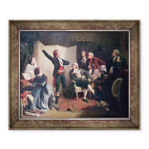 Tablou inramat - Isidore Pils - Rouget de Lisle 1760-1836 cantand Marsilia la casa lui Dietrich, primarul Strasbourg, 70 x 85 cm