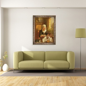 Tablou inramat - J.L. Dyckmans - Vechiul Lacemaker, 60 x 80 cm - Img 2