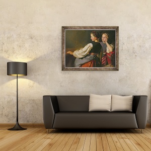 Tablou inramat - Jacob Gensler - O fata din Probsteier, 60 x 80 cm - Img 2