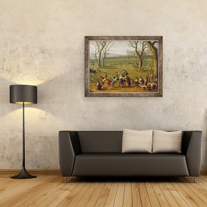 Tablou inramat - Jacob-Philippe Hackert - Vanatoare mistret, 60 x 80 cm - Img 2