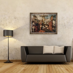 Tablou inramat - Jacopo Robusti Tintoretto - Crucifixion, 70 x 90 cm - Img 2