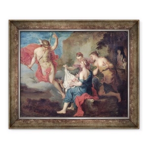 Tablou inramat - Jacques Francois Courtin - Bacchus livrat nimfelor din Nysa, 70 x 85 cm