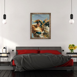 Tablou inramat - Jacques Louis David - Bonaparte Traversarea Alpilor ulei pe panza, 60 x 80 cm - Img 2