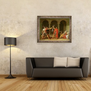 Tablou inramat - Jacques Louis David - Juramantul lui Horatii I, 60 x 80 cm - Img 2